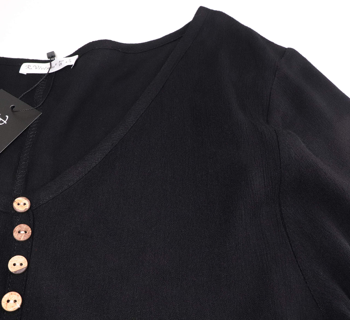 R.Vivimos Women Long Sleeve Cotton Casual Loose Plus Size Irregular Long Dresses