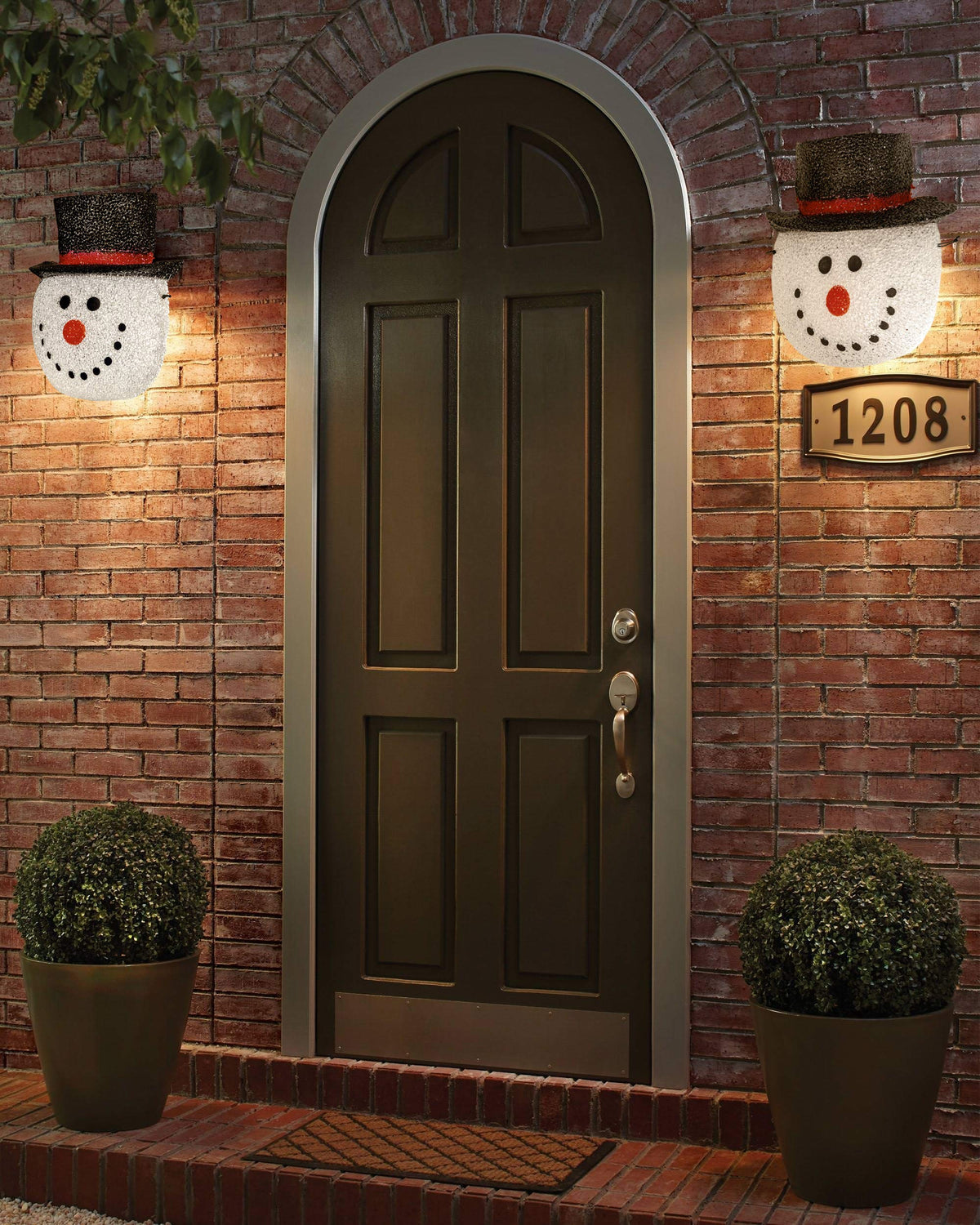 Besti Snowman Porch Light Cover Holiday and Christmas Decorations | Flexible, Weather-Resistant Acrylic | No Tools or Installation Required | Fits Standard Outdoor Lighting