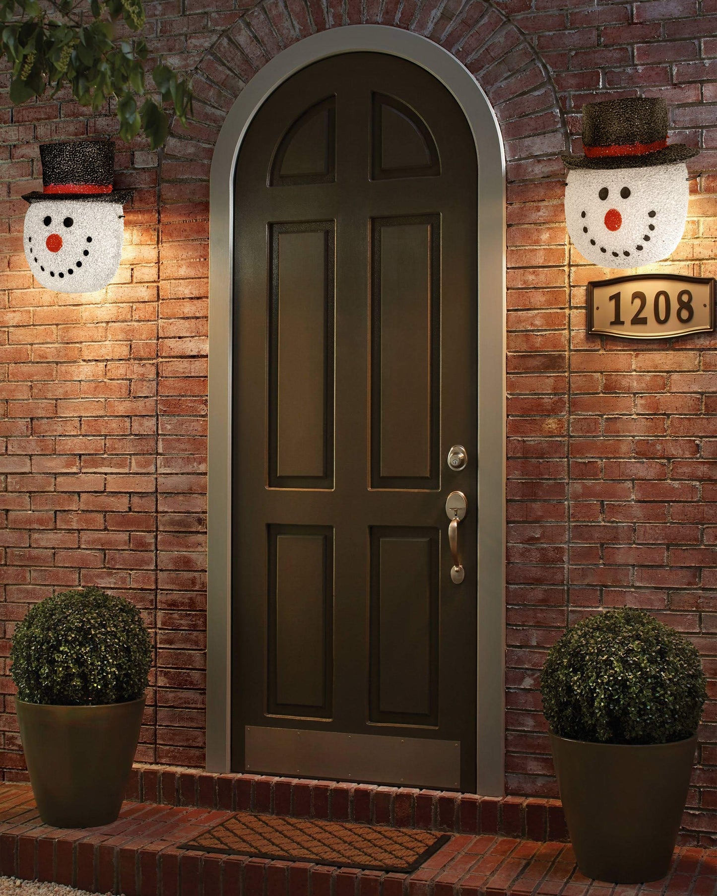 Besti Snowman Porch Light Cover Holiday and Christmas Decorations | Flexible, Weather-Resistant Acrylic | No Tools or Installation Required | Fits Standard Outdoor Lighting