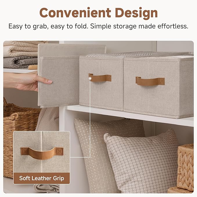 StorageWorks Shelf Baskets for Organization, Linen Closet Organizers and