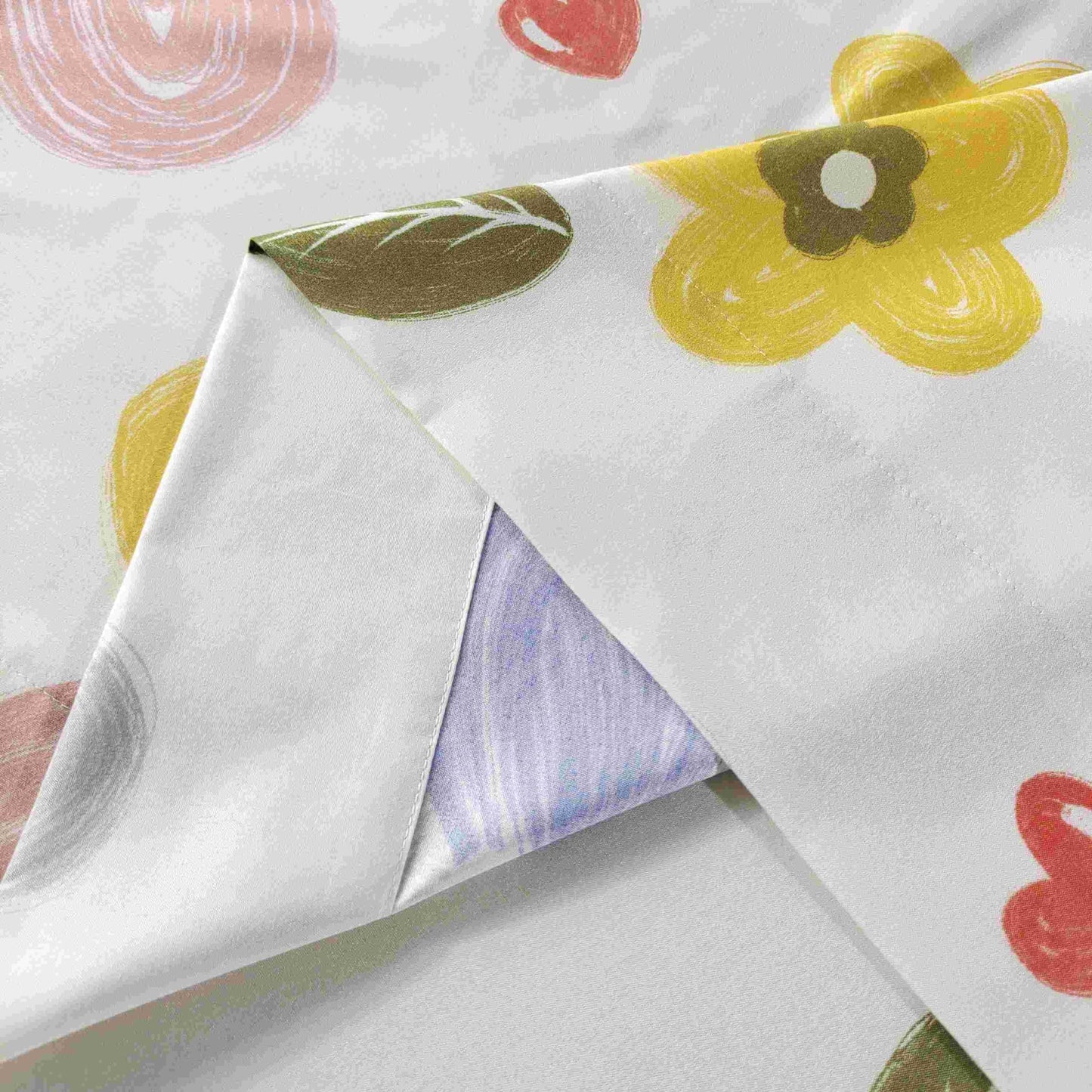 SDIII 4 Pieces Yellow Floral Twin Bed Sheet Set, Soft Microfiber Twin Sheets Flower Printed Deep Pocket, Floral Cozy Bedroom Decor All Season