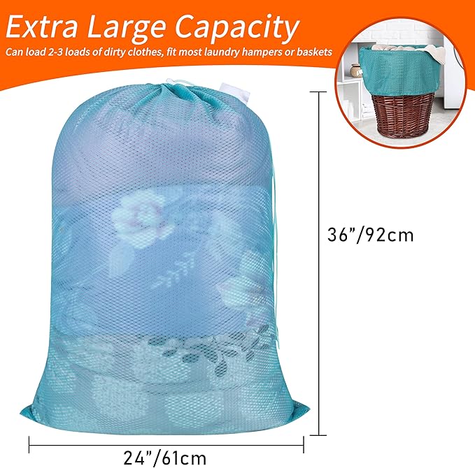 Polecasa Heavy Duty Diamond Large Mesh Laundry Bag