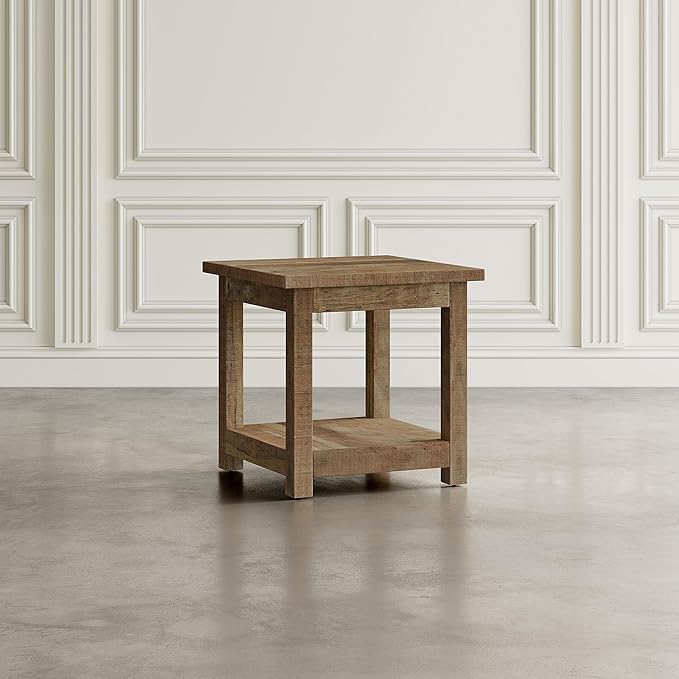 Jofran Reclamation Rustic Reclaimed Solid Wood Square End Table