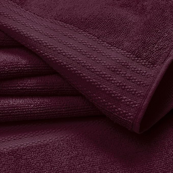 GLAMBURG Premium Cotton 4 Pack Bath Towel Set