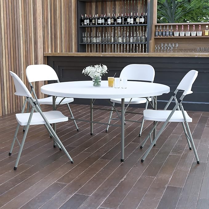 Flash Furniture Scarborough 5' Round Plastic Folding Table