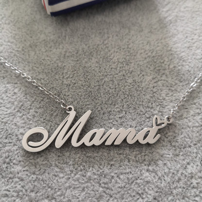 A168A Juan Custom Name Necklace Customized Personalized Plated Name Necklace for Mother Daughter Christmas New Year Silver