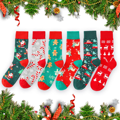 BONANGEL Christmas Socks Women, Funny Novelty Cute Xmas Holiday Crew Socks, Crazy Christmas Gifts for Women Girls