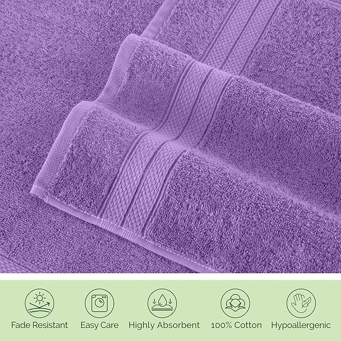 Elegant Comfort Luxury 6-Piece Towel Set, Premium Soft 100% Turkish Cotton