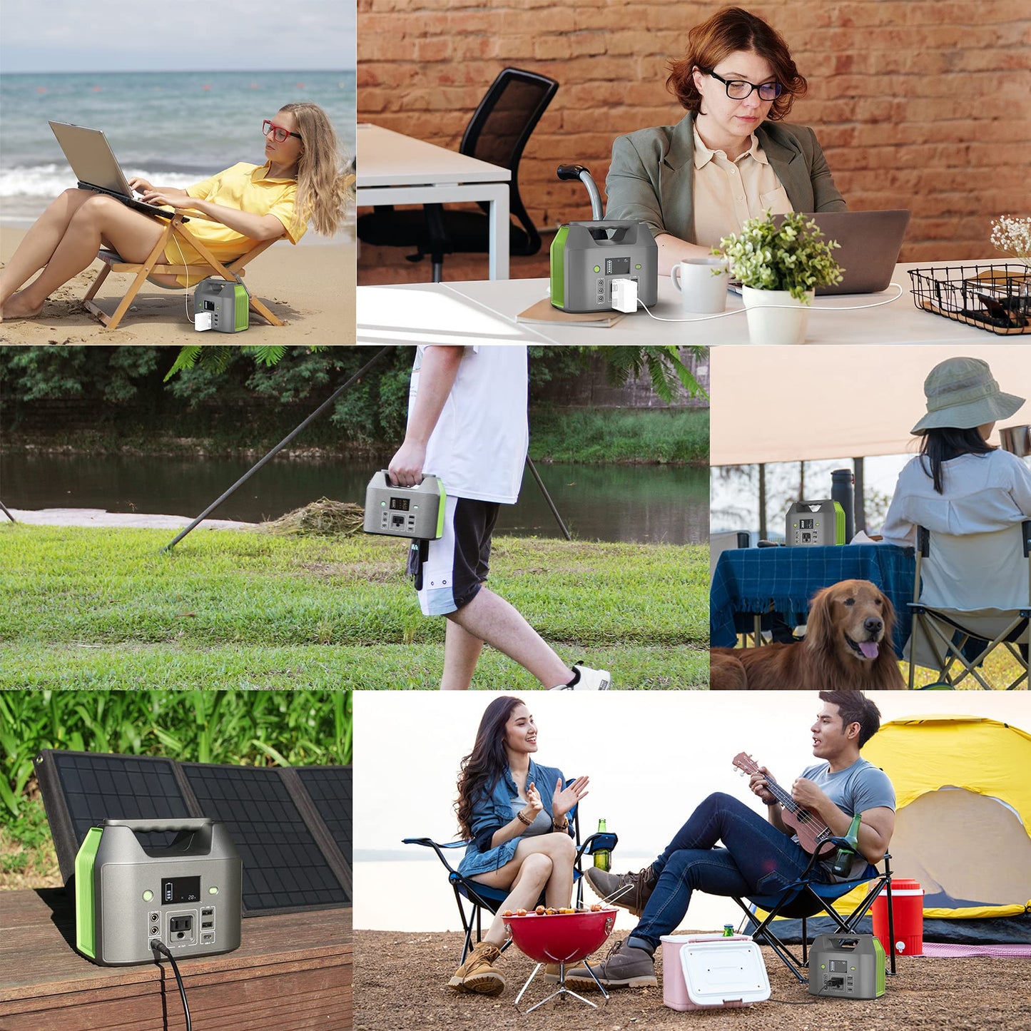 Portable Power Station EnginStar 300W Solar Generator 110V 296Wh Power Bank Two Pure Sine Wave AC Outlet 80000mAh Lithium Battery Pack for Camping Outdoors Trip RV Hunting Vans Emergency Backup