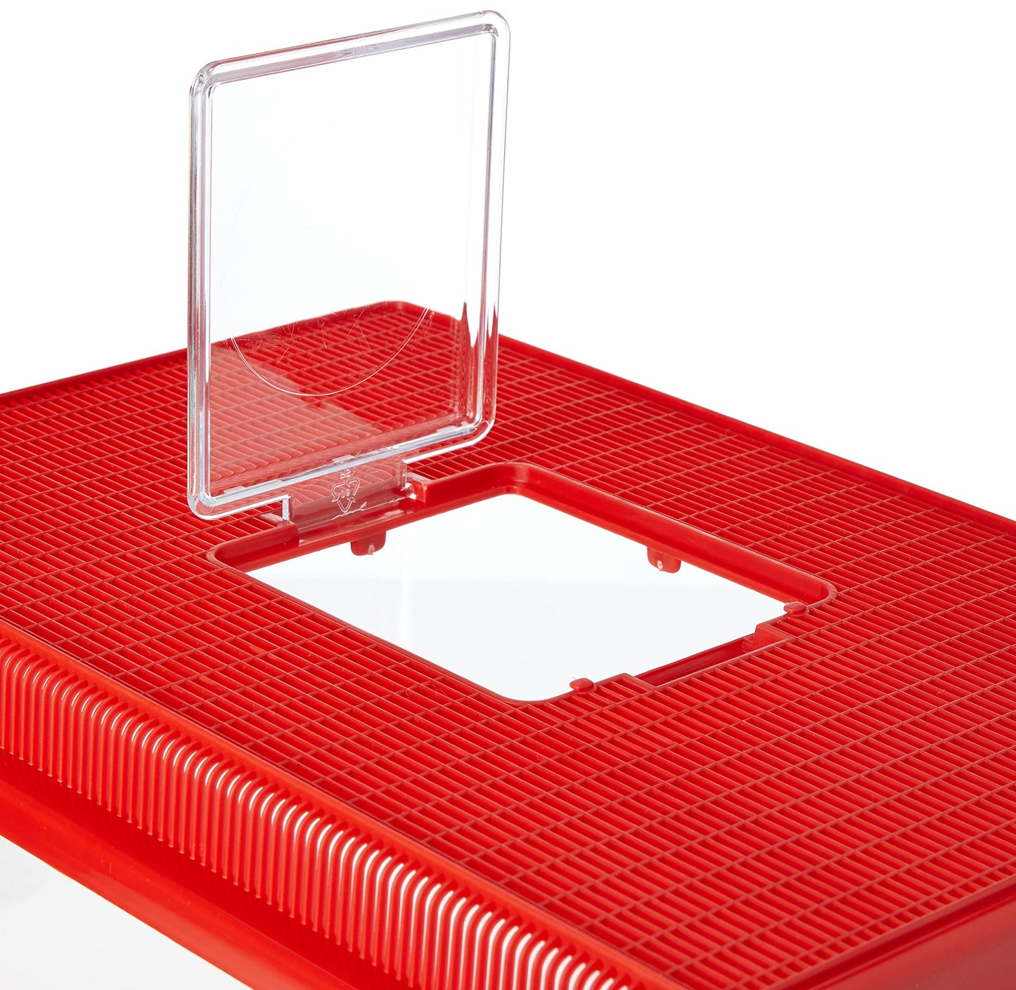 Ferplast Plastic Container for Small Animals GEO EXTRA LARGE Aquarium Tank 11 L for Fishes Terrarium Turtles Insects, Sturdy Plastic, Ventilation Grills, 35,6 x 23,4 x h 22,8 cm Red