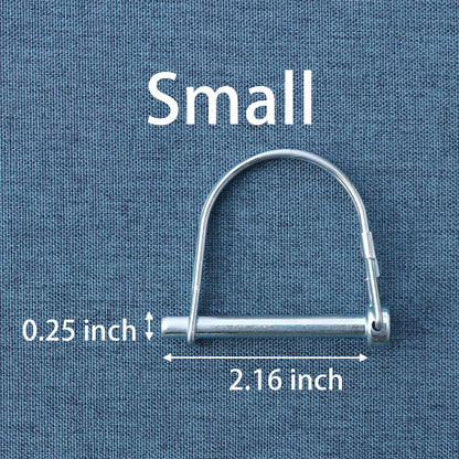 Trailer Coupler Pin, 4PCS Tivnhuils Hitch Pin Safety Coupler Pin, Zinc Plated Carbon Steel Trailer Pin Hardware Pins , 1/4" x 2.16", Small
