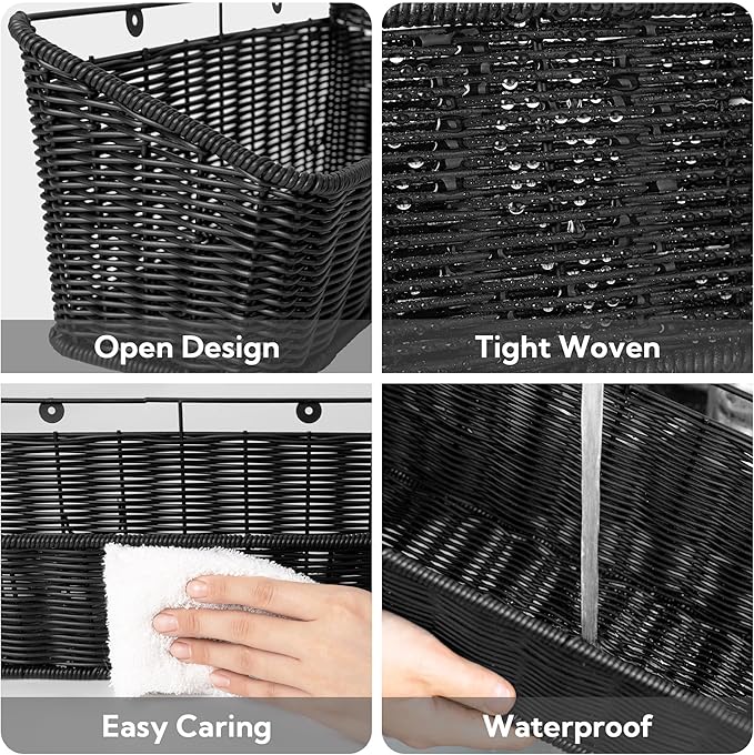 GRANNY SAYS Wicker Hanging Basket, 2 Pack Wall Basket