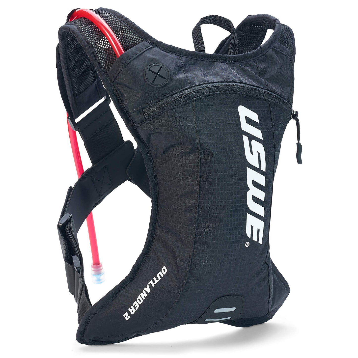 USWE Outlander Hydration Pack with Water Bladder, Hydration Backpack - Backpack for Cycling, MTB, Trail Running & More (2L, Black)
