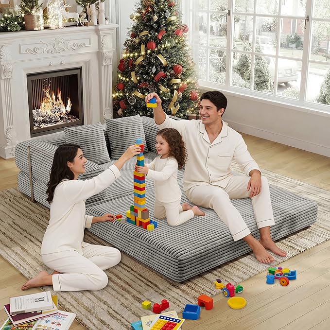 BSHOMGI 4 in 1 Futon Sofa Bed Queen Size