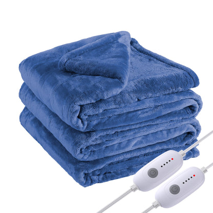 Electric Heated Blanket Full Size 72"x84", Cozy Large Oversized, 5 Heating Levels & 10 Hours Auto Off, Cozy for Bed, Sofa, & Office, Machine Washable, Purple