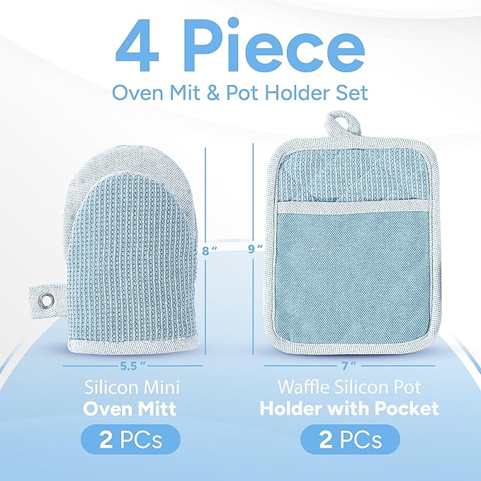 Casa Platino BBQ Gloves & Potholders Set, Pot Holder