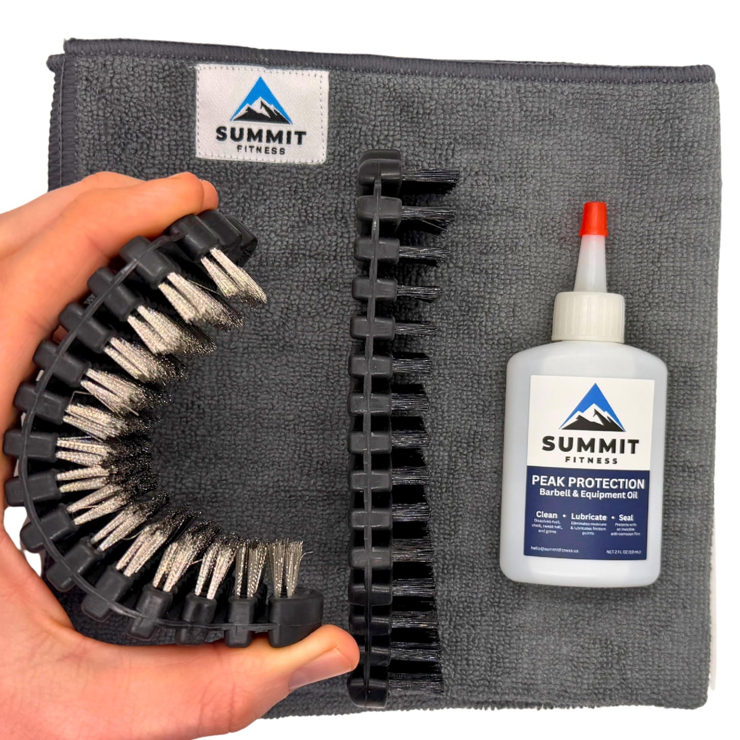 Premium Barbell Care Kit (Nylon & Steel Brush Kit)