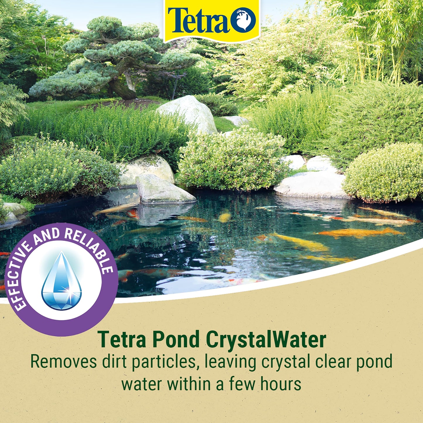 Tetra Pond Crystal Water, Effectively Clears Dirty Pond Water, 500 ml