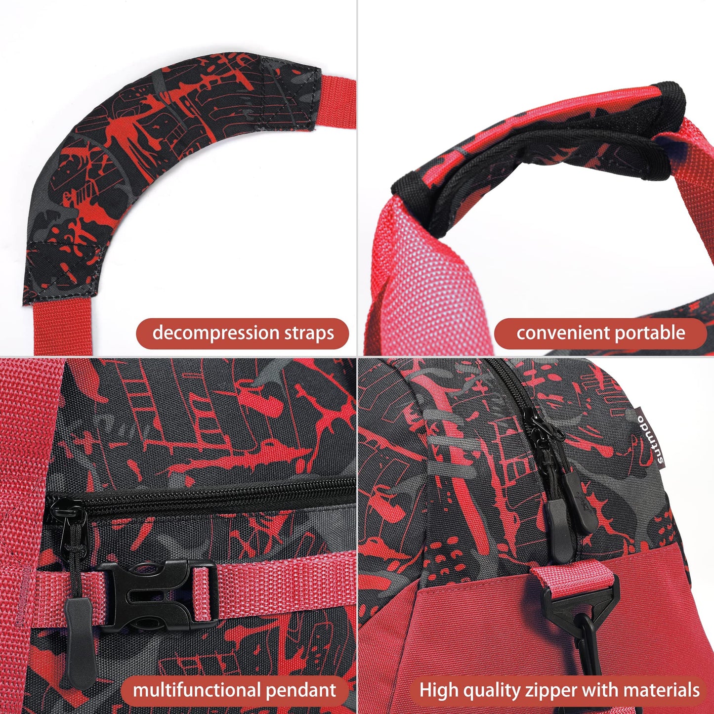 Stumdo Kids Overnighter Duffel Bags for kids, Carry-On Size & Ideal for School Practice or Overnight Travel Weekender Tote for Travel Gym Sport bag for Boys & Girls (11tyhong)