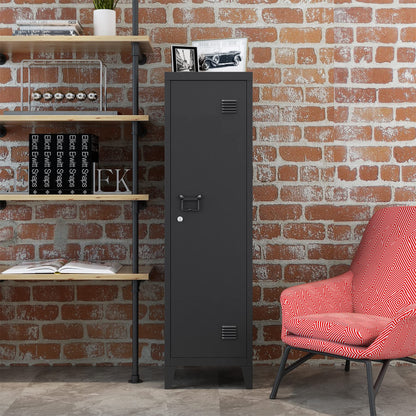 MIOCASA Metal Cabinet Home Office Storage Cabinets with Doors and Shelves Lockable File Cabinet Organizer Coat Lockers for Kids