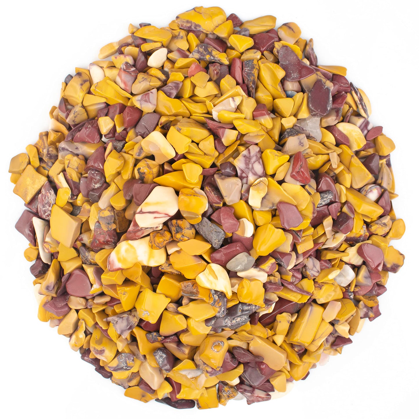Crocon 1/2 LB Crushed Mookaite Jesper Chips Bulk Stones 1100+ Carats Natural Quartz Pieces Irregular Shape Gemstones House Warming Gifts New Home & Chakra Healing Crystals Home Dcor Gifts for Women
