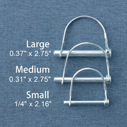 Trailer Coupler Pin, 4PCS Tivnhuils Hitch Pin Safety Coupler Pin, Zinc Plated Carbon Steel Trailer Pin Hardware Pins , 1/4" x 2.16", Small