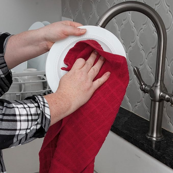 Ritz Premium Kitchen Towel and Dish Cloth Value Set: Highly Absorbent, Super