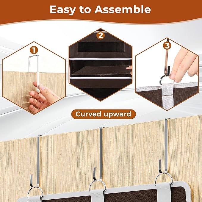 2 Packs 5-Tier Over the Door Storage Organizer