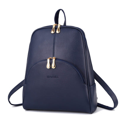 Nevenka Women Fashion Backpack Purse Leather Rucksack Bag Girls Casual Daypacks(Blue)
