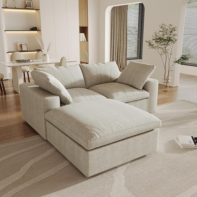 Cloud Modular Sectional Sofa Couch, 80.3" L Shaped Convertible Couches