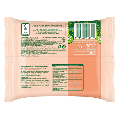 Simple Facial Wipes Protect N Glow Cleansing Bio 20 EA (Pack of 3)