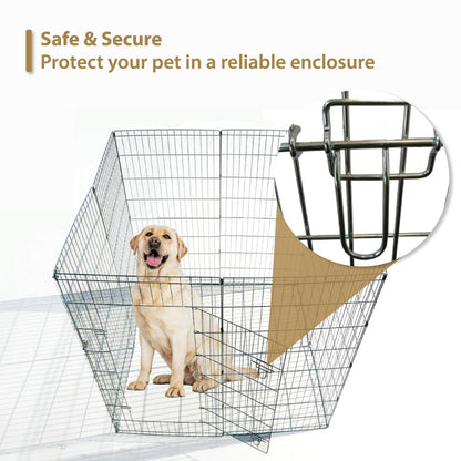 Ellie-Bo Easy-Up 8 Piece Foldable Portable Dog Puppy Play Pen with Door for Indoor/Outdoor Use 76cm High, Rabbit, Cat, Guinea Pigs