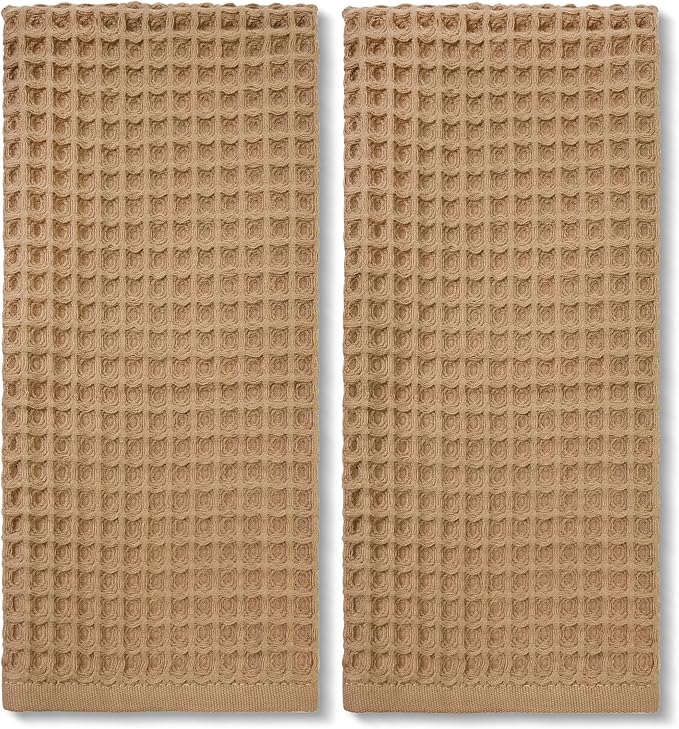 Jacquotha Waffle Bathroom Hand Towels 2-Piece – Cotton, Lightweight, Lint Free