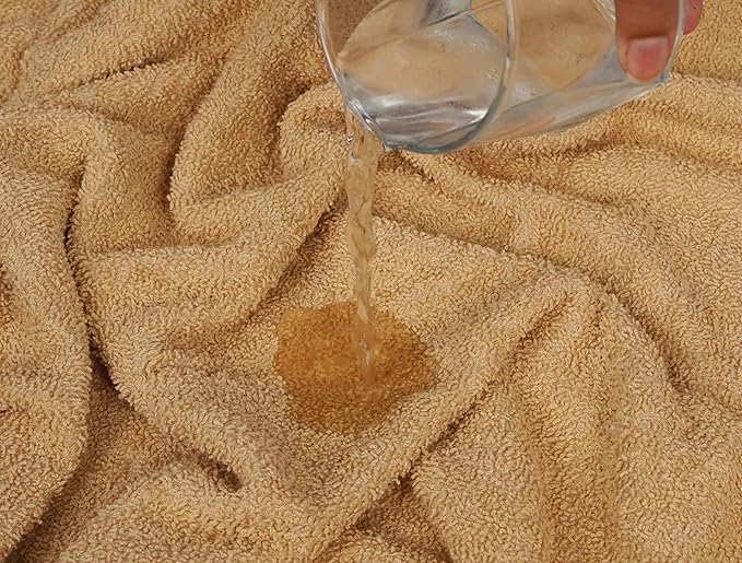 Basic Medium Bath Towels 24x48 Inches – Pack of 6 – Beige Color – Soft and