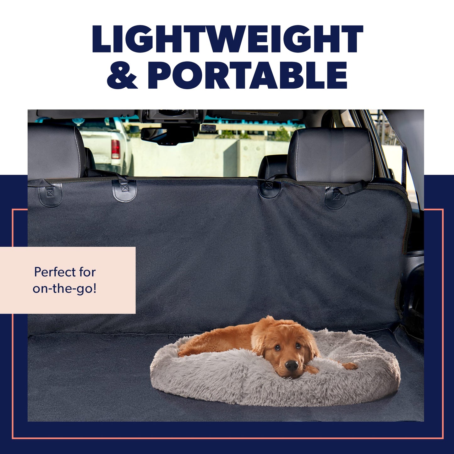 Active Pets Large Dog Bed, Calming Orthopedic Pet Bedding for Anxiety Relief, Joint Support & Comfort, Washable Dog Furniture, M 45lbs, Pink