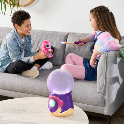 Magic Mixies Magical Misting Crystal Ball With Interactive 8 Inch Pink Plush Toy Ages 5+ And 80+ Sounds And Reactions.