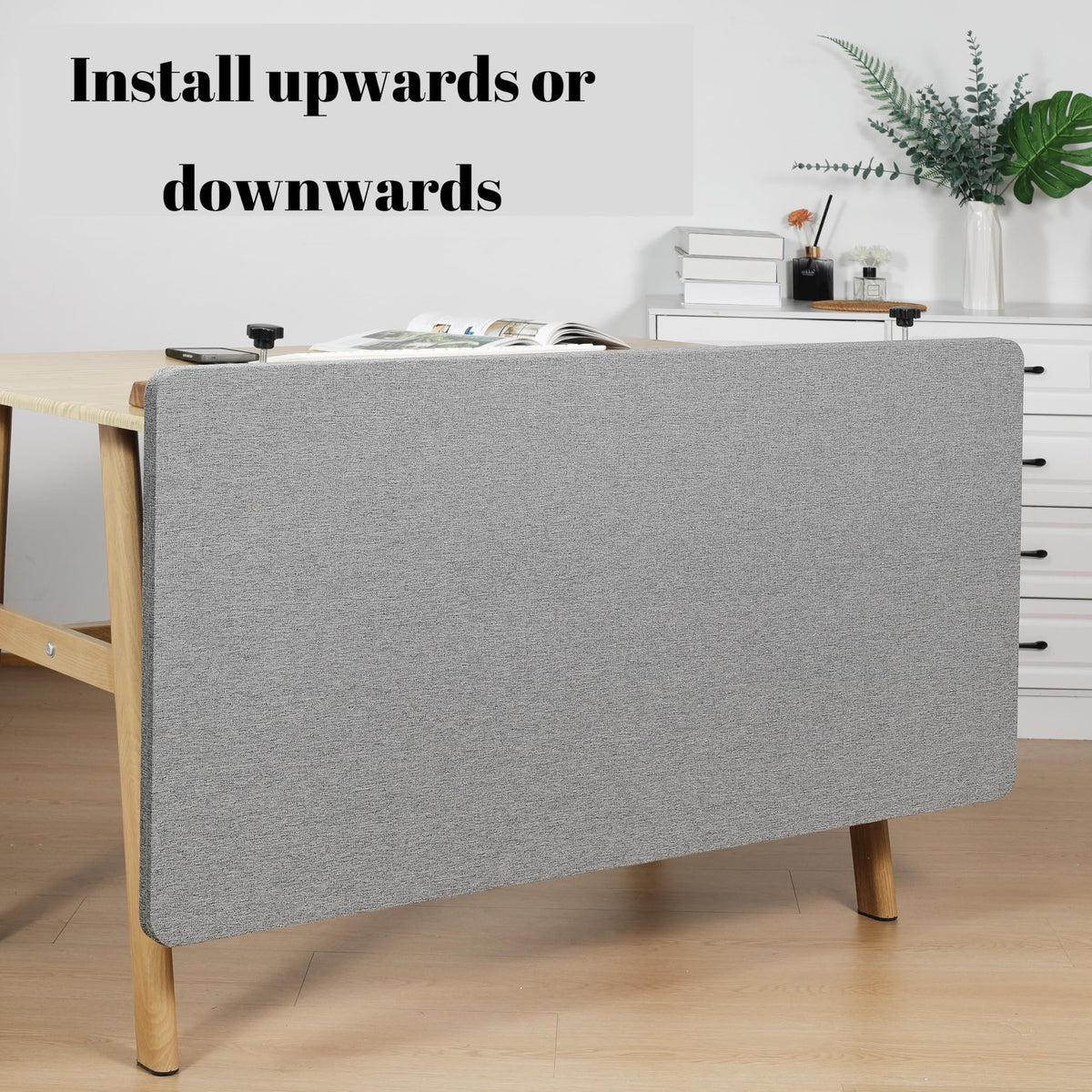 Desk Privacy Panel 24" x 48" Table Privacy Panel Acoustic Partition Noise Visual Isolate Table Divider Panel with Clamp for Student Study Reception Area Office Library(24" x 48")