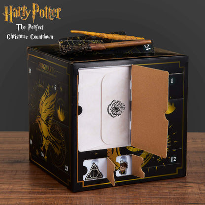 Harry Potter Advent Calendar 2025 Girls with Stationery Socks & Accessories 24 Days Magical Christmas Countdown Calendar Gifts for Kids Teens Women (Black Cube)