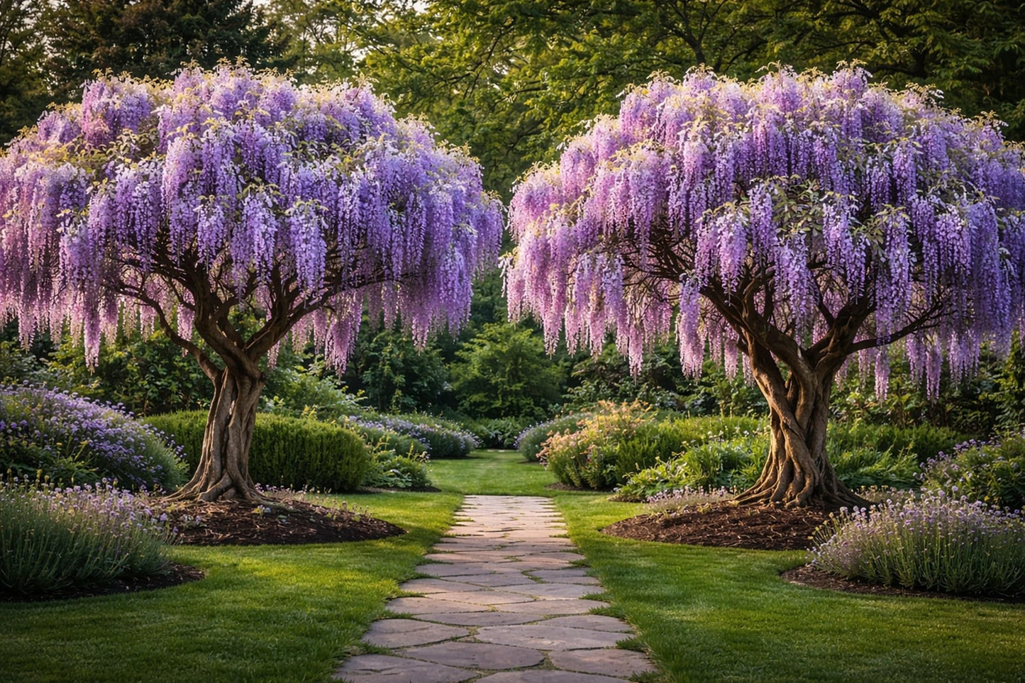 2 Wisteria Live Plants 1–2 Ft Tall – Flowering Wisteria Vine (Wisteria Floribunda) – Fast Growing Climbing Plant for Garden, Trellis, Pergola & Bonsai Training (2 Live Plants)