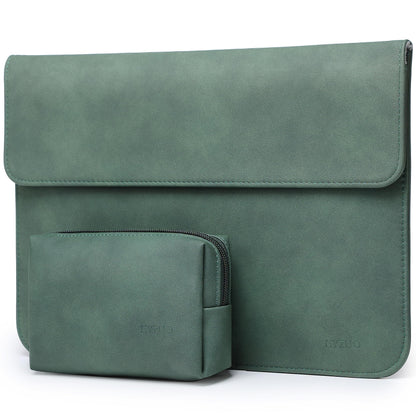 HYZUO 13 Inch Laptop PC Case Bag for MacBook Air 13.6/13 M4 M3 M2 M1 2025-2018, MacBook Pro 13 M2 M1 A2338 A2289 2025-2016, Surface Pro 11, XPS13, with Small Bag, Midnight Green-H