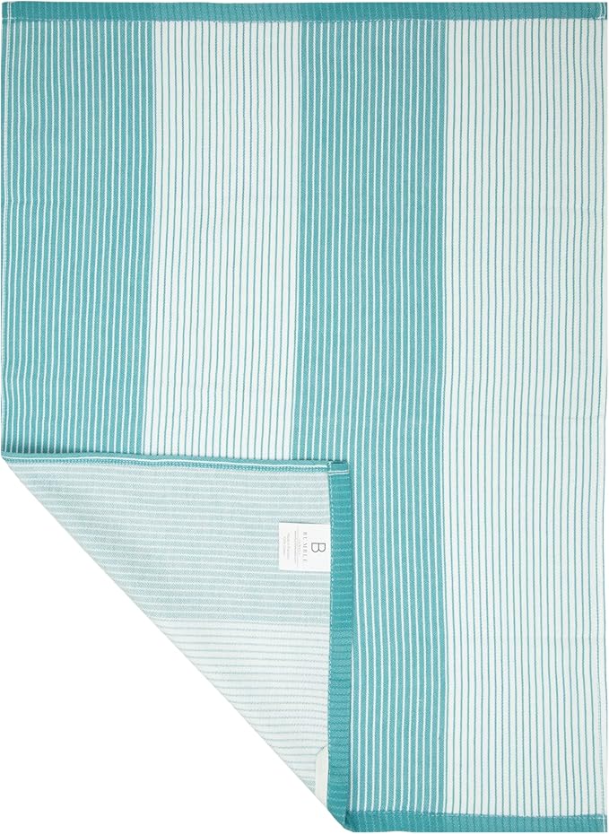 Premium Kitchen Towels | Yarn Dyed Flat Woven Stripe Kitchen Towel Set| 238 GSM
