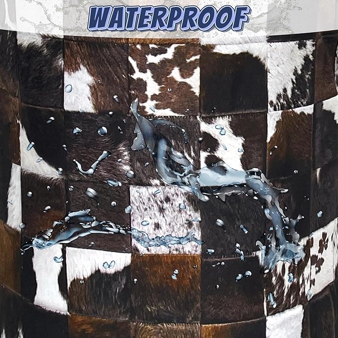 Personalise Cow Print Laundry Basket Oxford Cloth Animal Cowhide Laundry Hamper