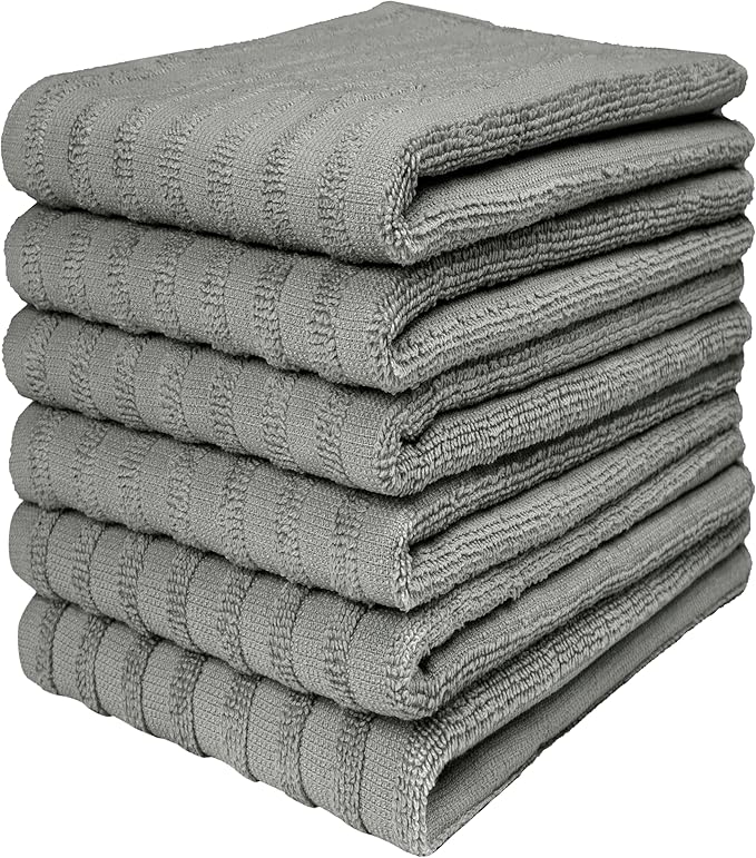 Premium Kitchen Towels | Large Cotton Dish Towels 400 GSM | Highly Absorbent