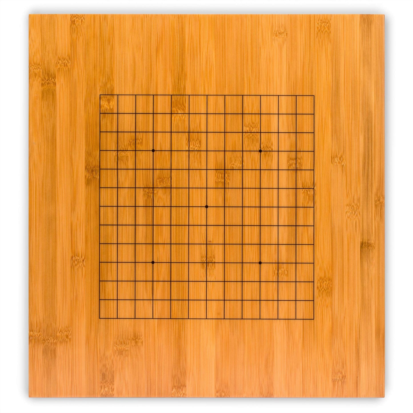 Yellow Mountain Imports Bamboo 0.8-Inch Reversible 19x19 / 13x13 Go Game Set Board with Single Convex Melamine Stones and Bamboo Wood Bowls Set - Classic Strategy Board Game (Baduk/Weiqi)