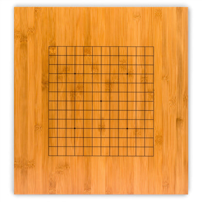 Yellow Mountain Imports Bamboo 0.8-Inch Reversible 19x19 / 13x13 Go Game Set Board with Single Convex Melamine Stones and Bamboo Wood Bowls Set - Classic Strategy Board Game (Baduk/Weiqi)
