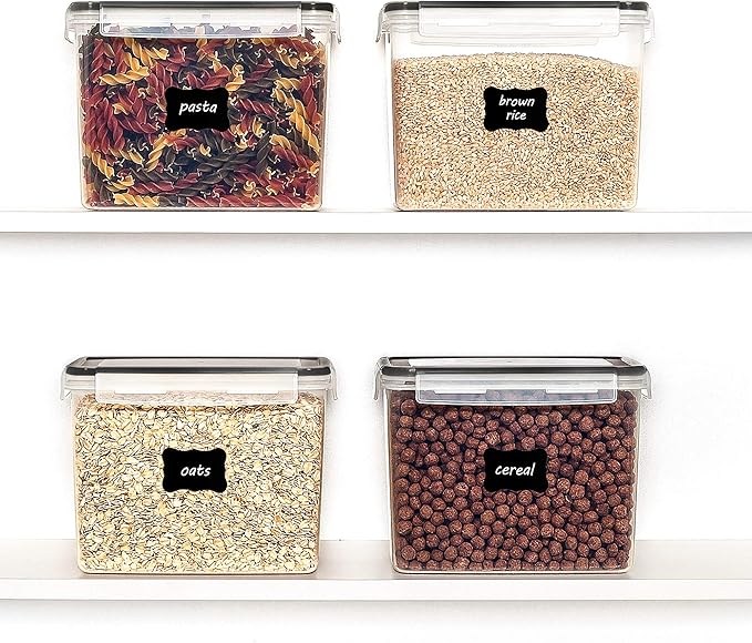Vtopmart Food Storage Containers 3.3 quart / 3.6L, 4 Pieces BPA Free Plastic