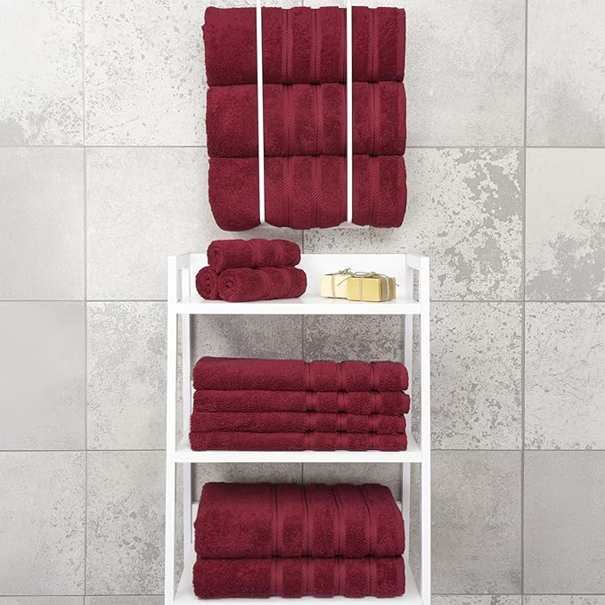 American Soft Linen Luxury 4 Piece Bath Towel Set, 600 GSM 100% Cotton Turkish