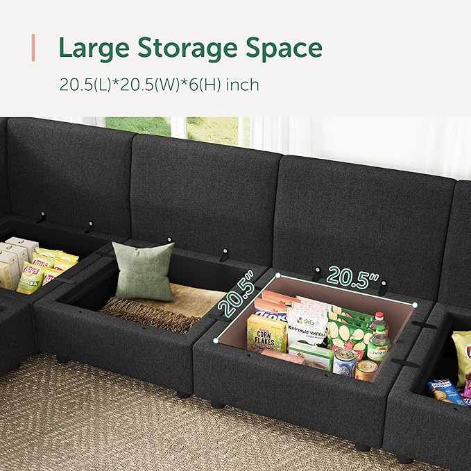 HONBAY Modular Sectional Sofa L Shaped Sectional Couch