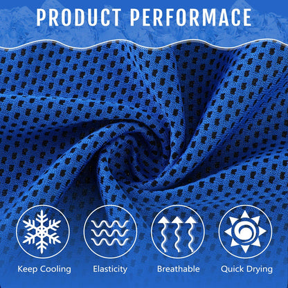 Hosuly 30 Pack Cooling Towels, 40"x12" Ice Breathable Chilly Sweat Rag Microfiber Workout Rags for Gym Towels for Neck and Face for Yoga Golf Sport Running(Dark Blue)