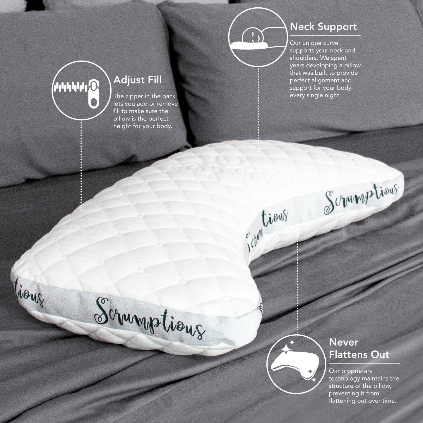 Honeydew Scrumptious Travel Pillow – Made in USA with Cooling Copper Gel Fill – CertiPUR Certified – Adjustable Travel Companion for Airplane & Traveling - Ergonomic Neck & Shoulder Support